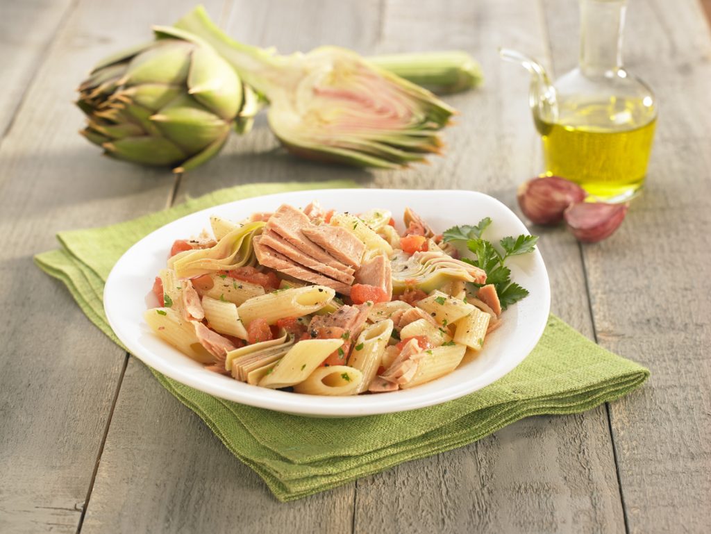 Mezze penne tonno carciofi