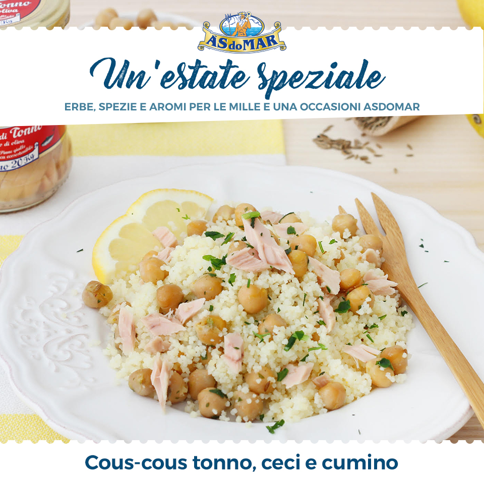 Un'Estate Speziale - Ricetta Cous cous con tonno, ceci e cumino