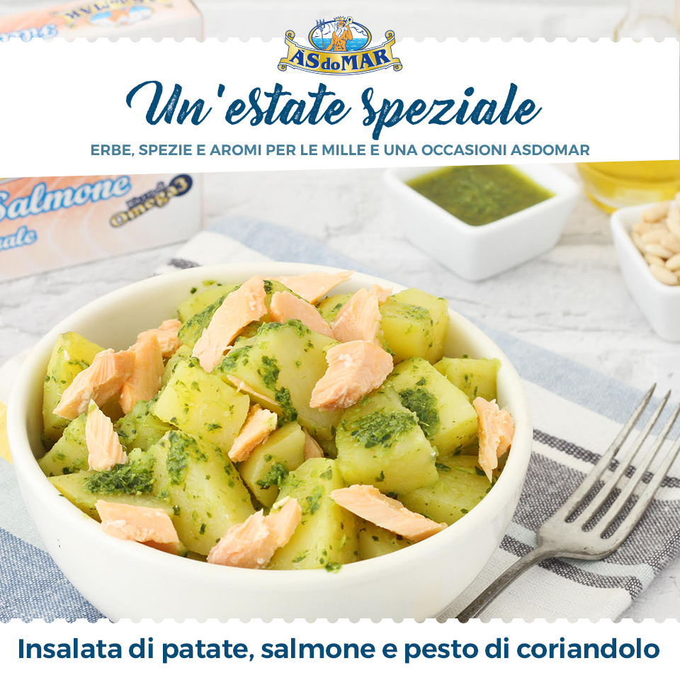 Un'Estate Speziale - Insalata di patate salmone al pesto di coriandolo